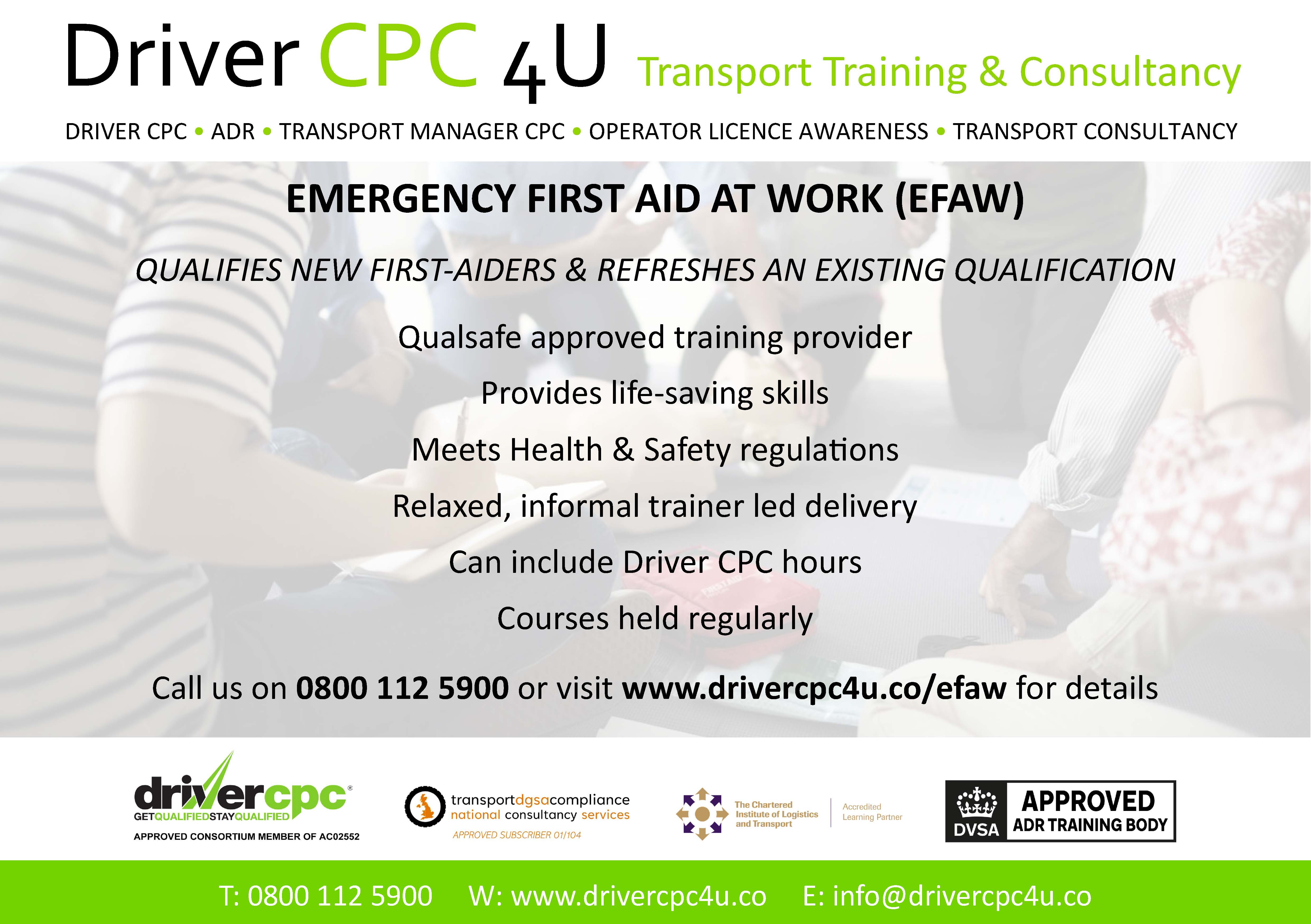 Emergency First Aid at Work (EFAW) Training