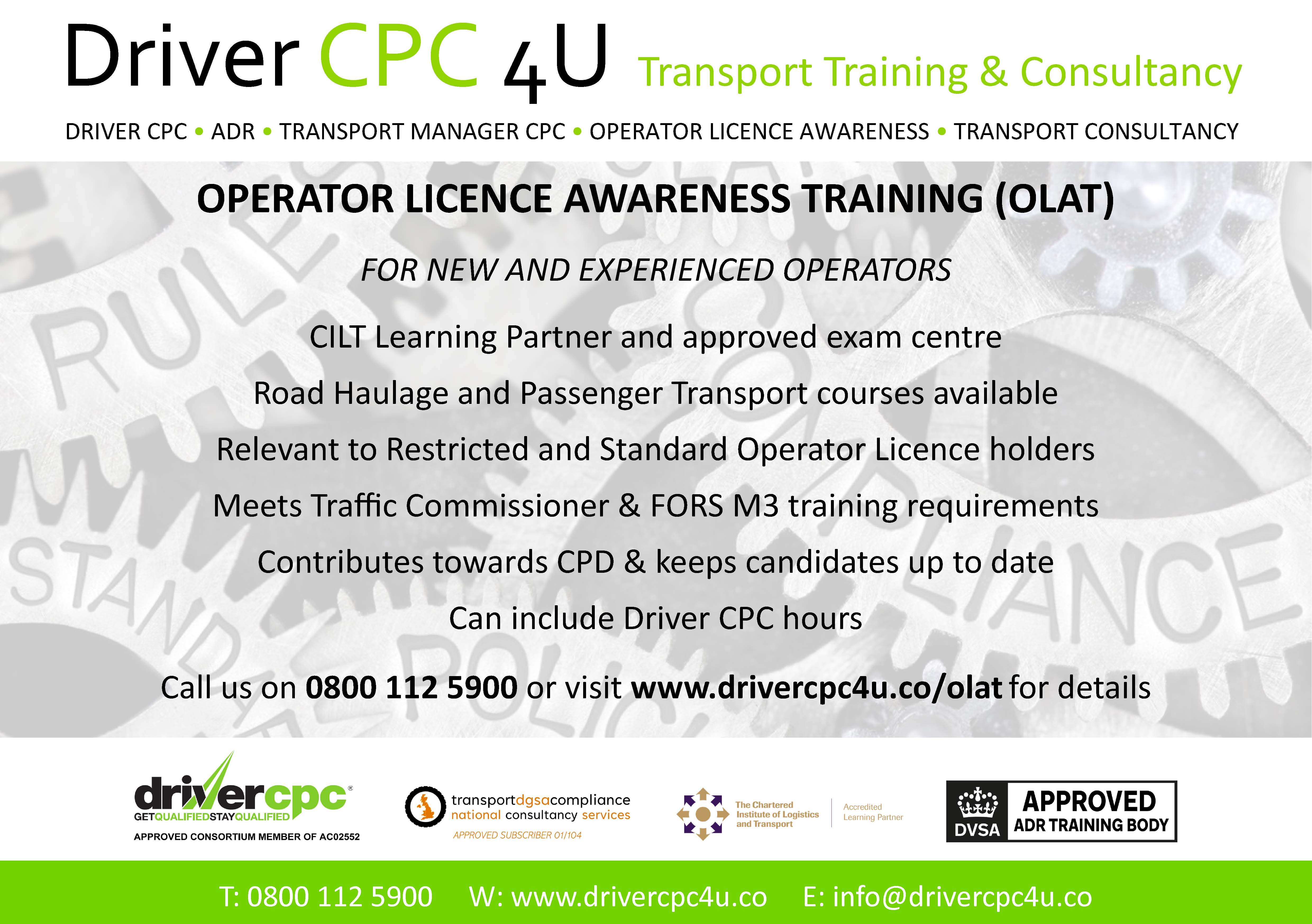 Operator Licence Awareness Training (OLAT)