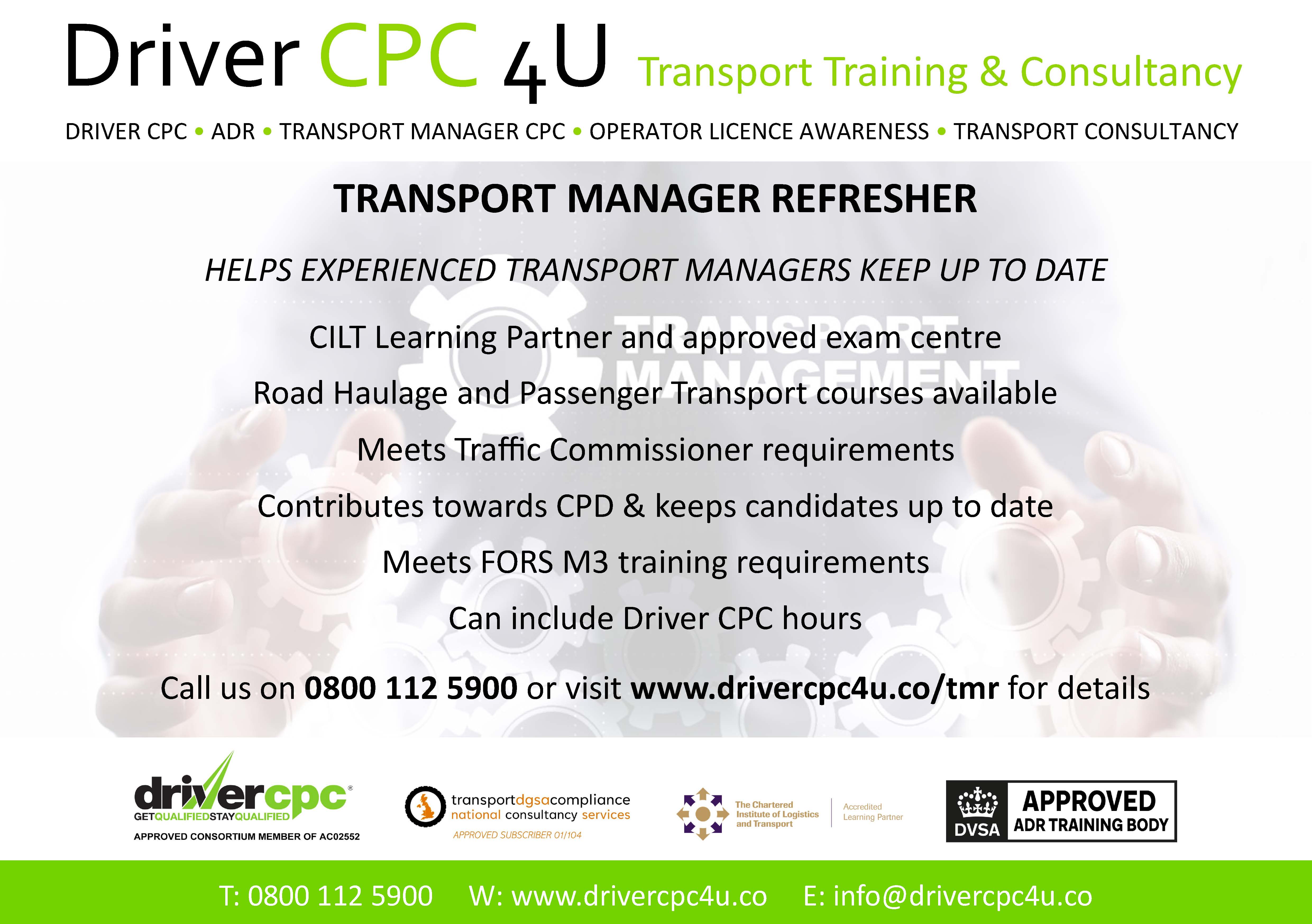 Transport Manager Refresher Training